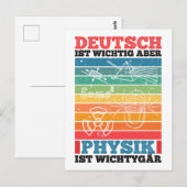 Deutsch Ist Wichtig Aber Physik Ist Wichtiger ポストカード (正面/裏面)