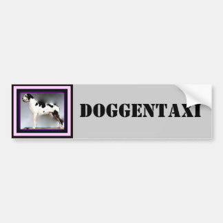 Deutsche Dogge, Great Dane,Harlekin,Taxi,Aufkleber バンパーステッカー