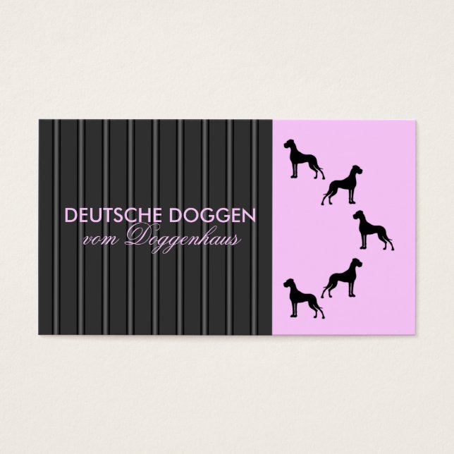 Deutsche Dogge Visitenkarte (正面)