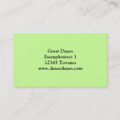 Deutsche Dogge Visitenkarte 名刺 (裏面)