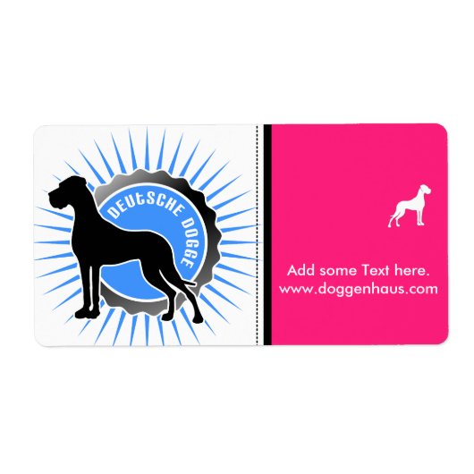 Deutsche Doggemの厳格なund Schrift ラベル (正面)