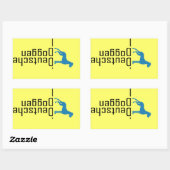 Deutsche Doggen Aufkleber 長方形シール (シート)