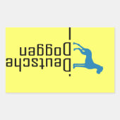 Deutsche Doggen Aufkleber 長方形シール (正面)