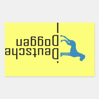 Deutsche Doggen Aufkleber 長方形シール