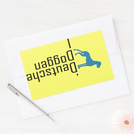 Deutsche Doggen Aufkleber 長方形シール (封筒)