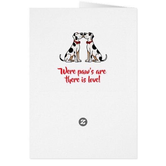 Deutsche Doggen Valentinstagkarte  (裏面)