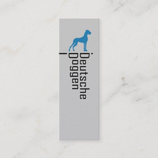 Deutsche Doggen Visitenkarten スキニー名刺 (正面)