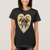 Deutscher Boxer  Dog Heart   Boxer  German Boxer   Tシャツ (正面)