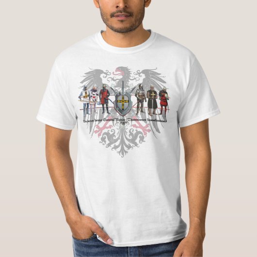 Deutscher Orden Adler mit Rittern Shirt Tシャツ (正面)