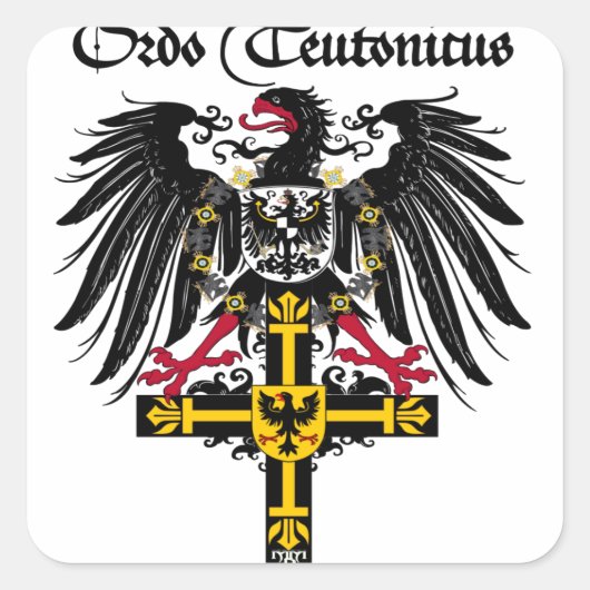 Deutscher Orden Kaiseradler Aufkleber スクエアシール (正面)