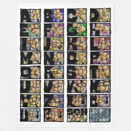 Deutsches Fingeralphabet 3 (2025) フリースブランケット