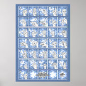 Deutsches Fingeralphabet 4 - blau / ポスター (正面)
