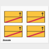 Deutsches Ortsschild, Ortsausfahrt 長方形シール (シート)