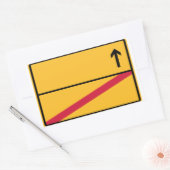 Deutsches Ortsschild, Ortsausfahrt 長方形シール (封筒)