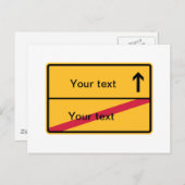 Deutsches Ortsschild、Ortsausfart ポストカード (正面/裏面)