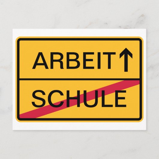 Deutsches Ortsschild、Ortsausfart ポストカード (正面)