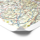 " Deutschland: 1959/heute - Detailerte Landkarte ポスター (角)