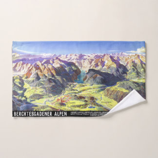 " Deutschland: 2021 - Alpen Berchtesgaden Panorama ハンドタオル
