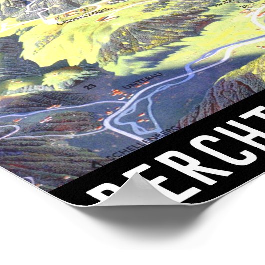 Deutschland: 2021 - Alpen Berchtesgaden Panorama ポスター (角)