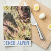 " Deutschland: 2021/heute - Berchtesgadener Alpen  キッチンタオル (四つ折り)