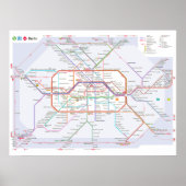 " Deutschland: 2021/heute Berlin - Liniennetz ポスター (正面)