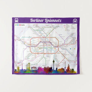 " Deutschland: 2021/heute Berlin - (U/S/Tram) Netz タペストリー