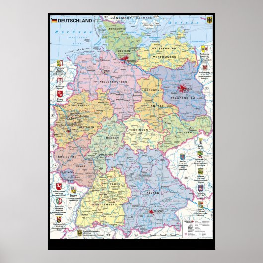 " Deutschland: 2021/heute - Poltische Karte ポスター (正面)