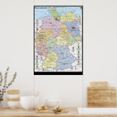 " Deutschland: 2021/heute - Poltische Karte ポスター (キッチン)