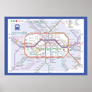 " Deutschland: 2022/heute Berlin - Liniennetz ... ポスター