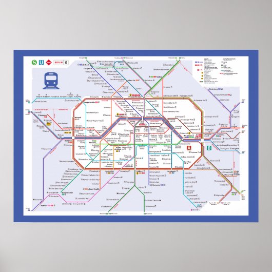 " Deutschland: 2022/heute Berlin - Liniennetz ... ポスター (正面)