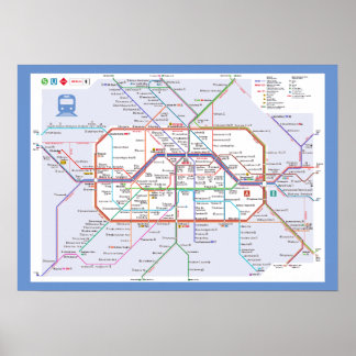 " Deutschland: 2022/heute Berlin - Liniennetz ... ポスター