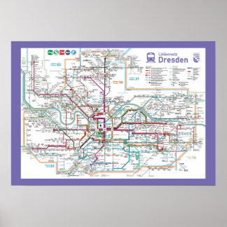 " Deutschland: 2022/heute Dresden - Liniennetz ... ポスター