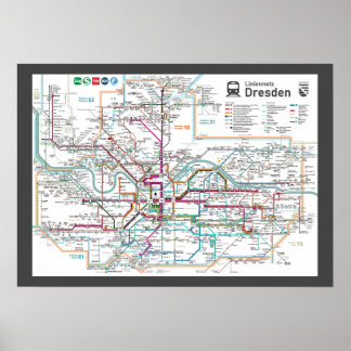 " Deutschland: 2022/heute Dresden - Liniennetz ... ポスター