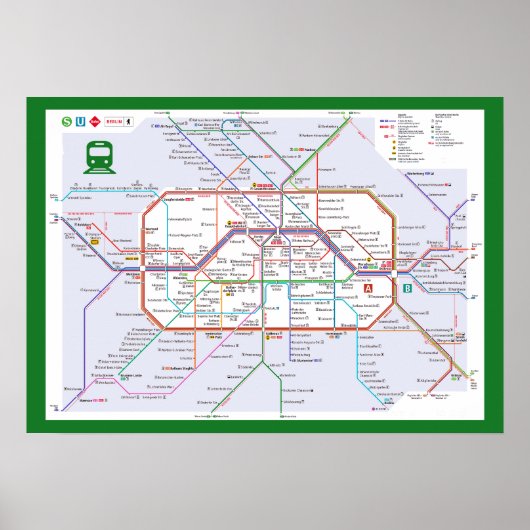 " Deutschland: 2023/heute Berlin - Liniennetz ...  ポスター (正面)