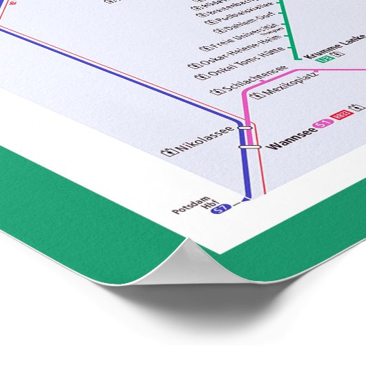 " Deutschland: 2023/heute Berlin - Liniennetz ... ポスター (角)