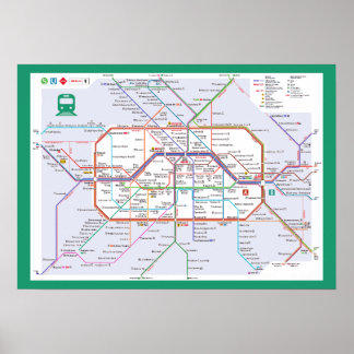 " Deutschland: 2023/heute Berlin - Liniennetz ... ポスター