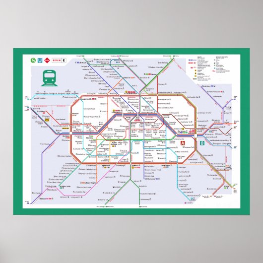 " Deutschland: 2023/heute Berlin - Liniennetz ... ポスター (正面)