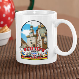 Deutschland Ansbach Vintage souvenir コーヒーマグカップ