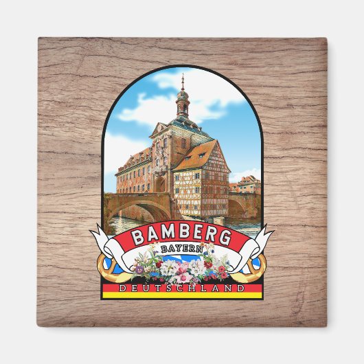 Deutschland Bamberg Vintages Souvenir マグネット (正面)