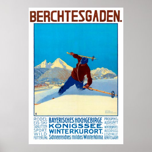Deutschland: Berchtessgaden - Wintersport Werbe ポスター (正面)
