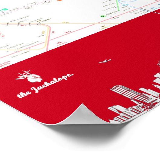 " Deutschland: BERLIN U-Bahn Metro MAP ... ポスター (角)