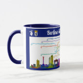 " Deutschland: BERLIN - U-Bahn NETZPLANtasse ... マグカップ (左)