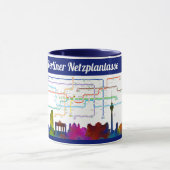 " Deutschland: BERLIN - U-Bahn NETZPLANtasse ... マグカップ (中央)