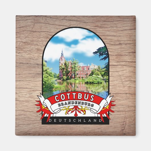 Deutschland Cottbus Vintage Brandenburg マグネット (正面)