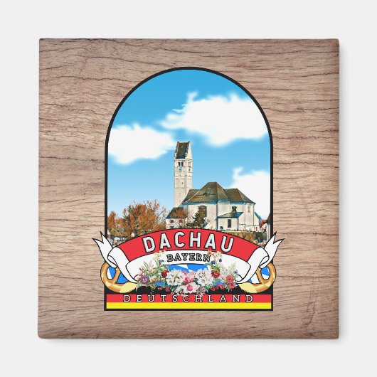 Deutschland Dachau Vintage souvenir マグネット (正面)