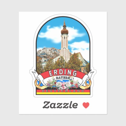Deutschland Erding Vintage souvenir シール (シート)