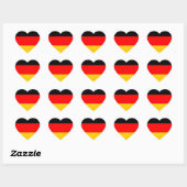 Deutschland Fahne ハートシール (シート)