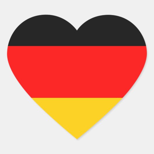 Deutschland Fahne ハートシール (正面)