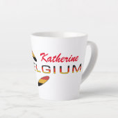Deutschland Flag Rose Personalized Small Latte Mug カフェラテマグ (右アングル)