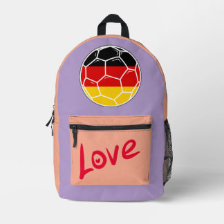 Deutschland Fußball Love Rucksack プリントバックパック